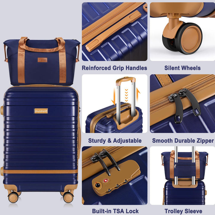 Expandable Suitcase Set Luggage Sets, 20 inch Carry On Luggage - Travel Duffel Bag with TSA Lock and Double Spinner Wheels