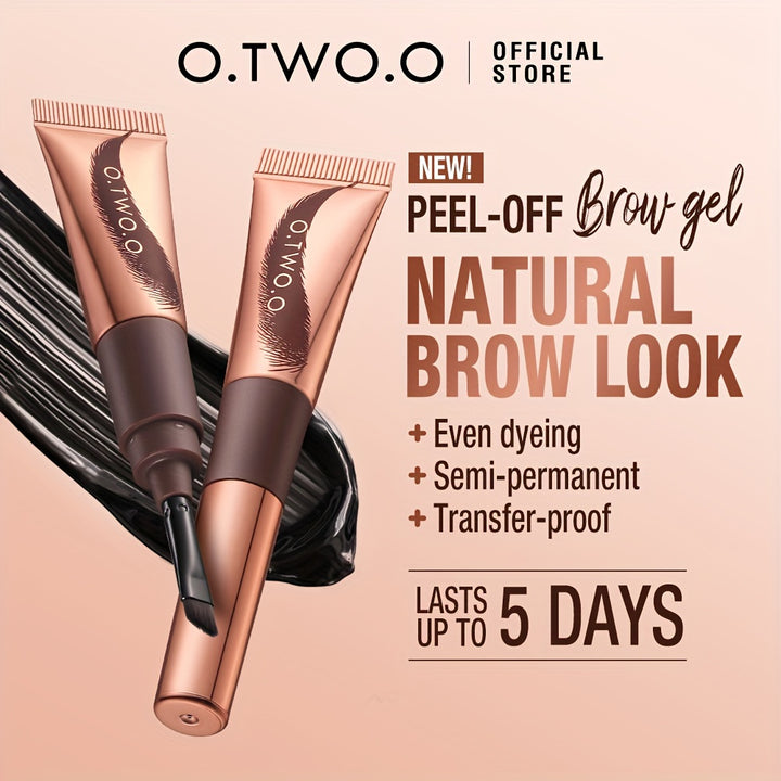 [Halloween trick or treat] 5-Day Tattoo Brow Gel - Semi-Permanent, Even Color, Long-Lasting Makeup - Effortless, Peel-Off For Natural-Looking Brows Daily Essential otwoo