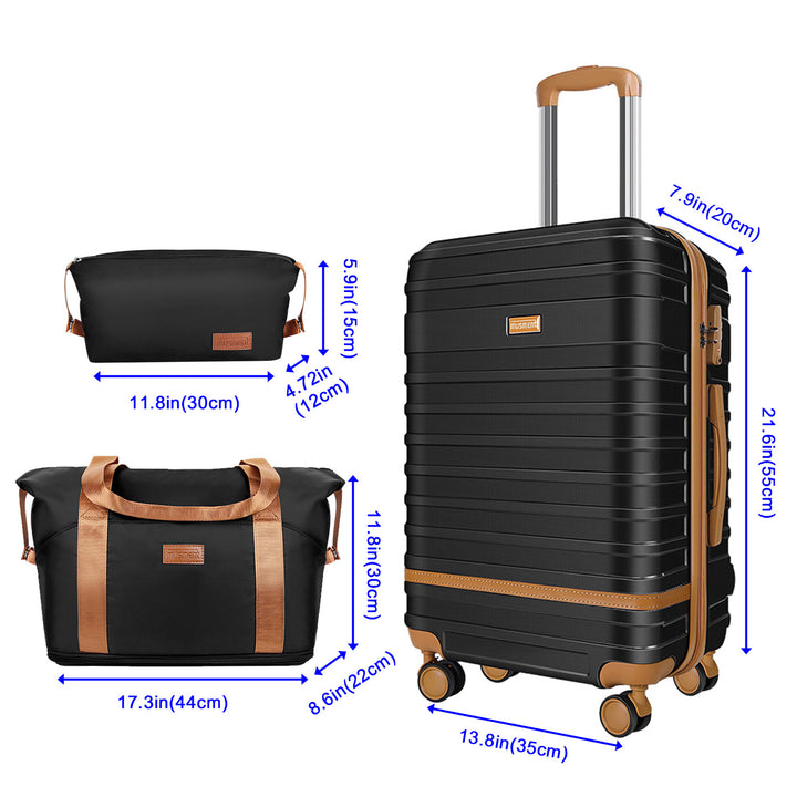Expandable Suitcase Set Luggage Sets, 20 inch Carry On Luggage - Travel Duffel Bag with TSA Lock and Double Spinner Wheels