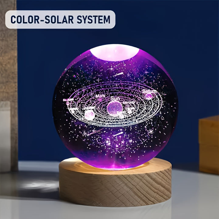 Creative 3D Solar Galaxy, Milky Way Interior, Carved Luminous Crystal Ball, Night Light, Senior Gifts, Graduation Season, Birthday Gifts, Girlfriends, Objects, Teachers, Classmates, Halloween, Christmas, Valentine's Day