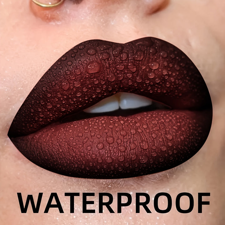 "2pcs Matte Lipstick & Lip Liner Set | Long-Lasting Burgundy Shades for All Skin Types"