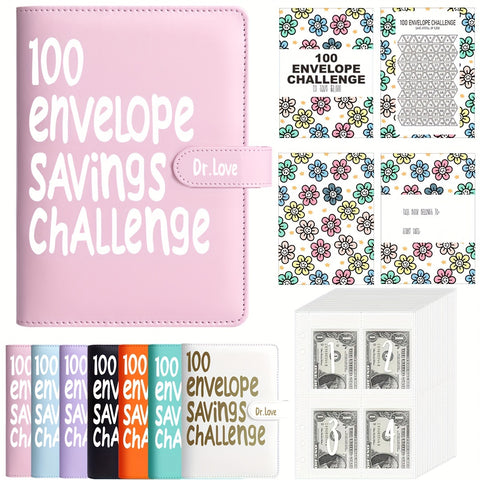 Dr.Love [Upgraded version]100 Envelope Saving Challenge Binder, Budget Binder, Money Saving Challenge Book, Saving Challenge Notebook, Money Organizer, Budget Planner Book for Budgeting. - Total Trends Fusion