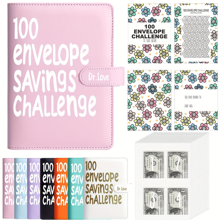 Dr.Love [Upgraded version]100 Envelope Saving Challenge Binder, Budget Binder, Money Saving Challenge Book, Saving Challenge Notebook, Money Organizer, Budget Planner Book for Budgeting. - Total Trends Fusion