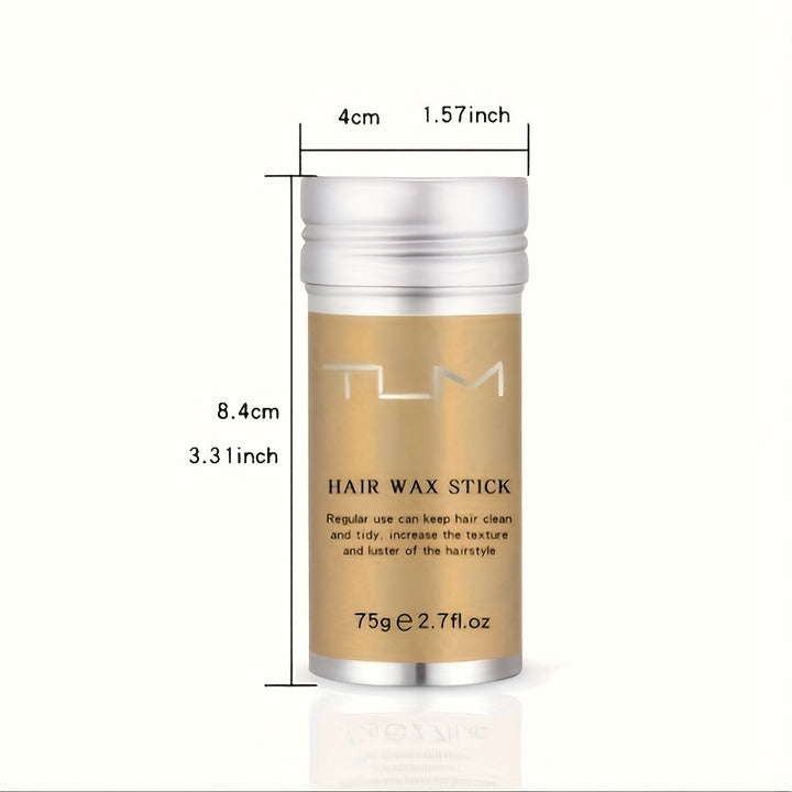 2/3pcs TUM Moisturizing Shea Butter Hair Wax Rod 75g - Hydrating, Non-Greasy, Anti-Frizz Finishing Wax for Curly Hair - 24 Hours Long-Lasting Hold, Refreshing, Suitable for All Hair Types, Unisex-Adult - Total Trends Fusion