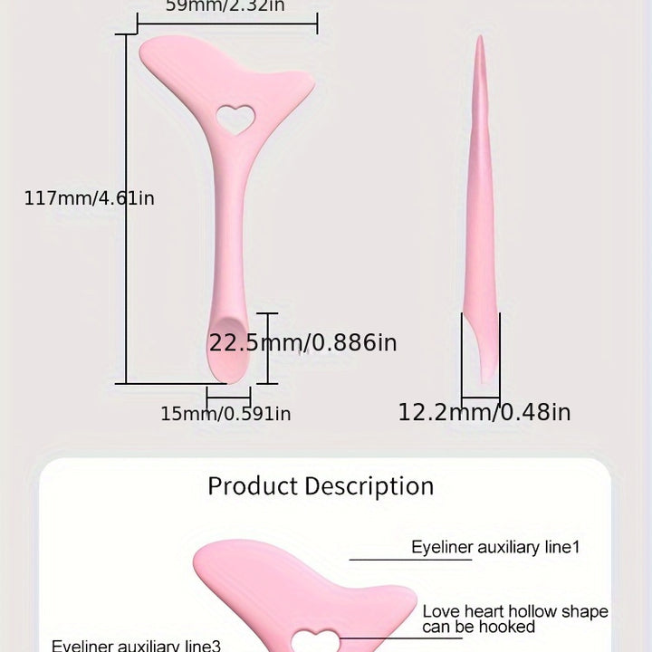 Reusable Silicone Eyeliner Assisted Mascara Shield Multi-purpose Eye Makeup Tool For Beginners Eyeliner, Eyelash, Eyeshadow, Lipstick Application Guide Tool, Easy To Use