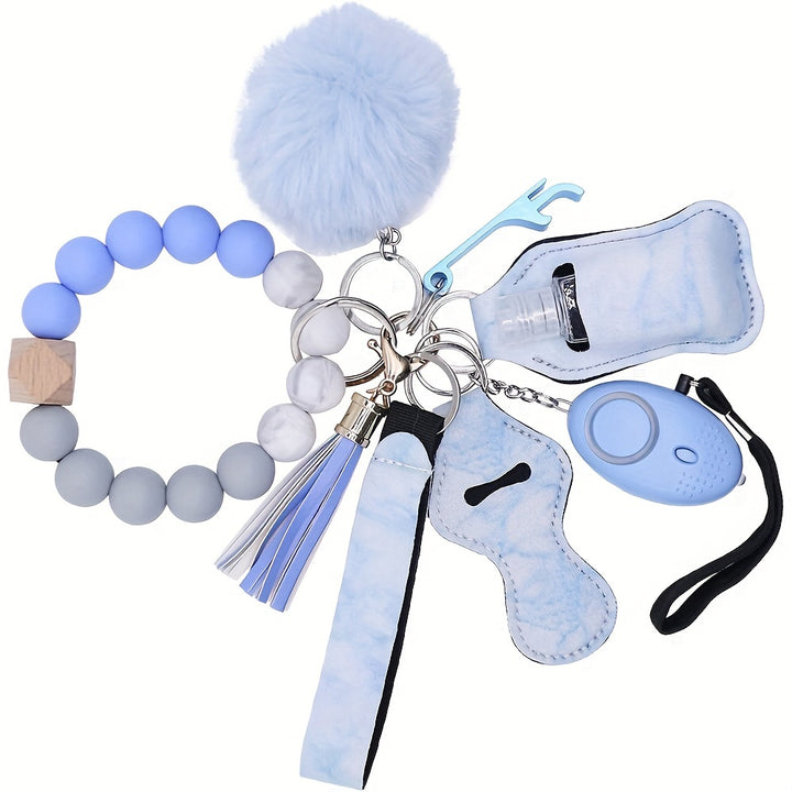 Keychains For Women Keychain Kit Bracelet Wristlet Keyring For Women Key Chains Key Ring With Personal Alarm - Total Trends Fusion
