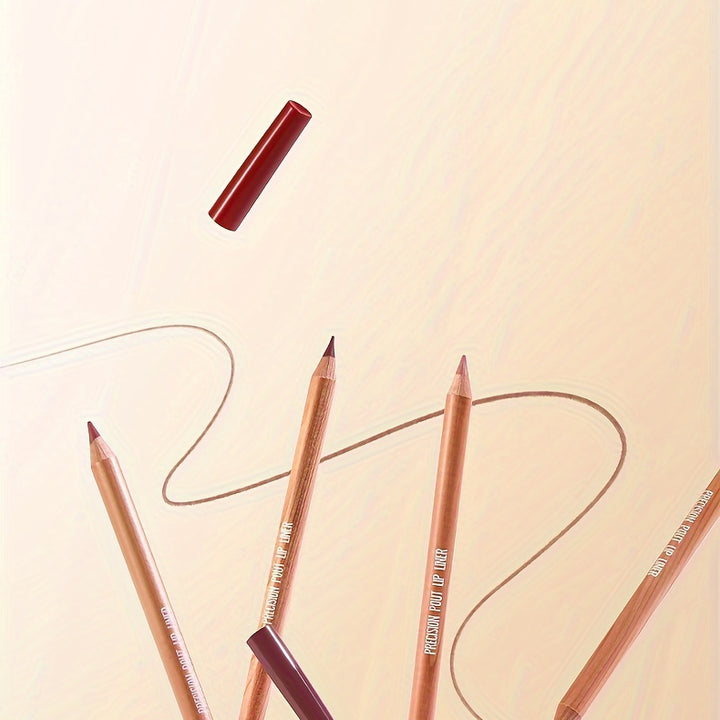 12pcs Matte Nude Lip Liner Pencil Set - Smooth, Easy to Apply, Long Lasting, Waterproof, Lip Outline Makeup Pen with Precise Tip