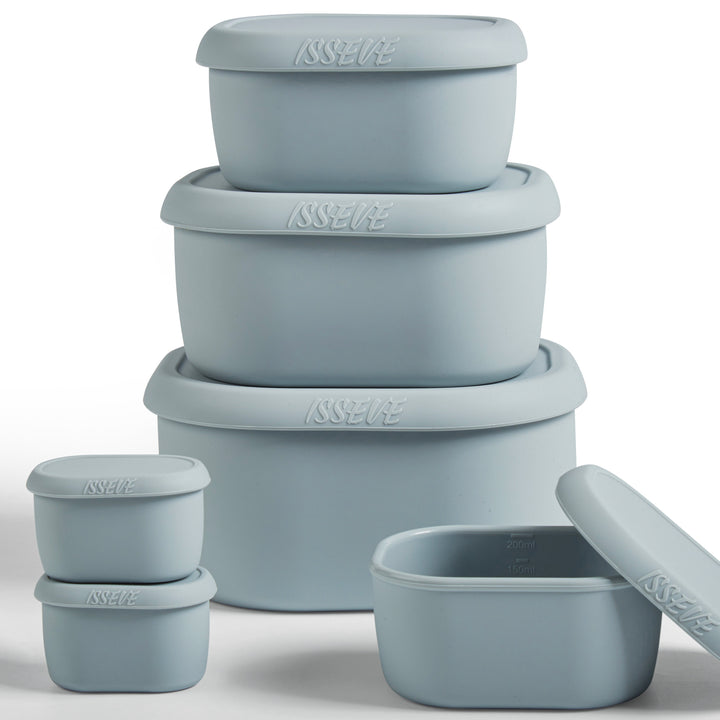 6Pcs/Set Nesting Silicone Food Storage Containers With Lids, BPA Free Reusable Meal Prep Silicone Containers Airtight, Freezer Dishwasher Safe (33.8oz, 20oz, 10oz, 6.7oz, 1.3oz) - Total Trends Fusion