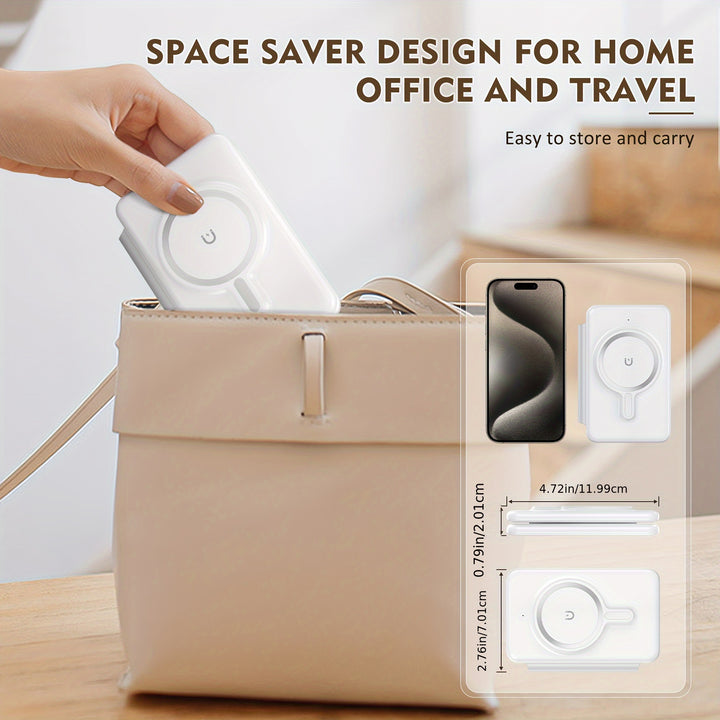 Wireless Charger for iPhone - 3 in 1 Charging Station for Apple Devices, Travel Magnetic Charger pad for iPhone 15 14 13 12 pro max & AirPods 3/2/Pro & Apple Watch - Total Trends Fusion