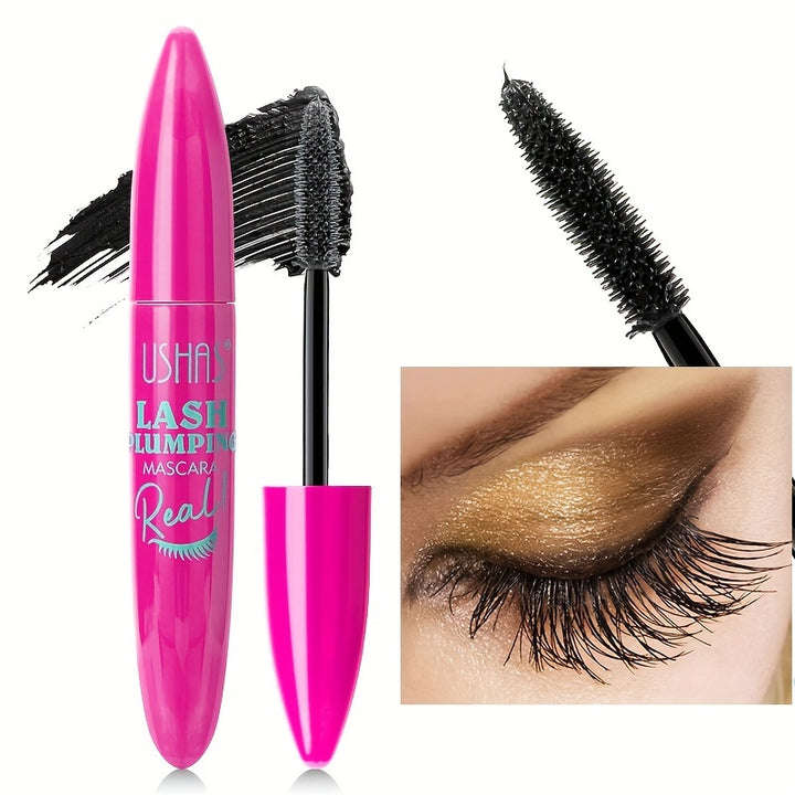 Ushas Big Lash Mascara, Extreme Black, Curling And Lengthening, Long-Lasting Formula, Waterproof, Smudge-Proof, 24-Hour Wear - Total Trends Fusion