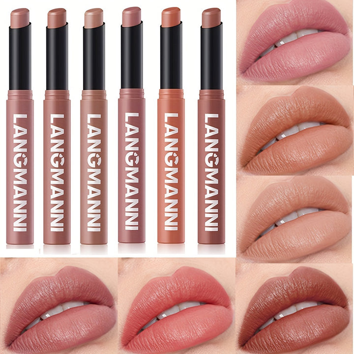 6pcs Matte Lipstick Pen Set - Long-Lasting, Moisturizing, Easy to Color, Natural Shine, Hydrating Formula - Perfect for Everyday Use - Total Trends Fusion