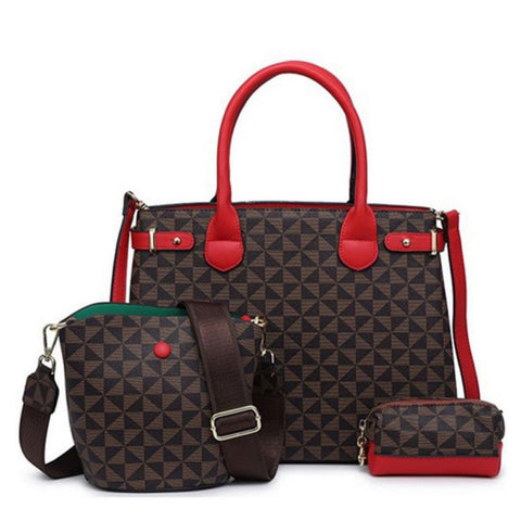 3PCS Womens Tote Bag Crossbody Bag Satchel Purses Large Capacity Handbags Fashion Shoulder Bag Commuter Work Bag - Total Trends Fusion