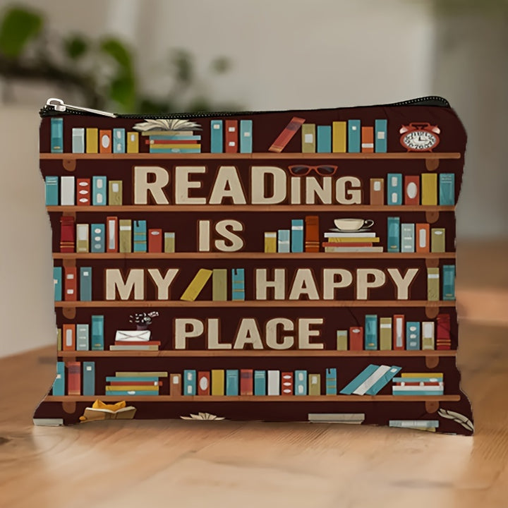 Chic Waterproof Cosmetic Bag for Women - Perfect Gift for Readers, Librarians & Book Lovers - Ideal for Travel & Everyday Use - Total Trends Fusion
