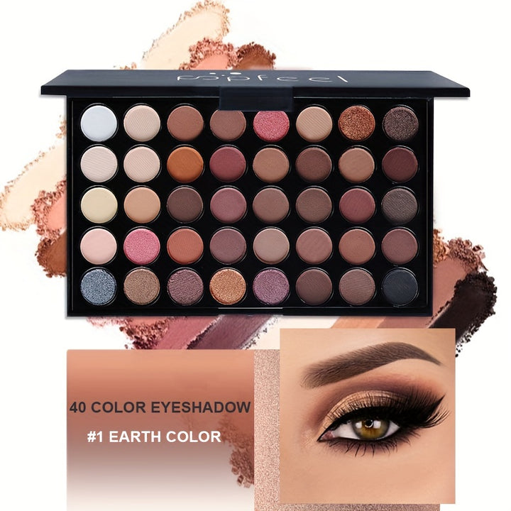 40-color eye shadow palette makeup set tools mascara eye shadow brush eyeliner eyebrow pencil combination set beginner makeup tools Valentine's Day Christmas gift - Total Trends Fusion