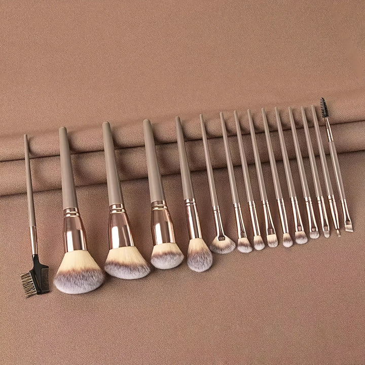 Complete Function Makeup Brush Kit Premium Synthetic Eyeshadow Foundation Face Blending Blush Brush Concealer Eye Makeup Brush Set Ideal For Makeup Beginner Artist - Total Trends Fusion