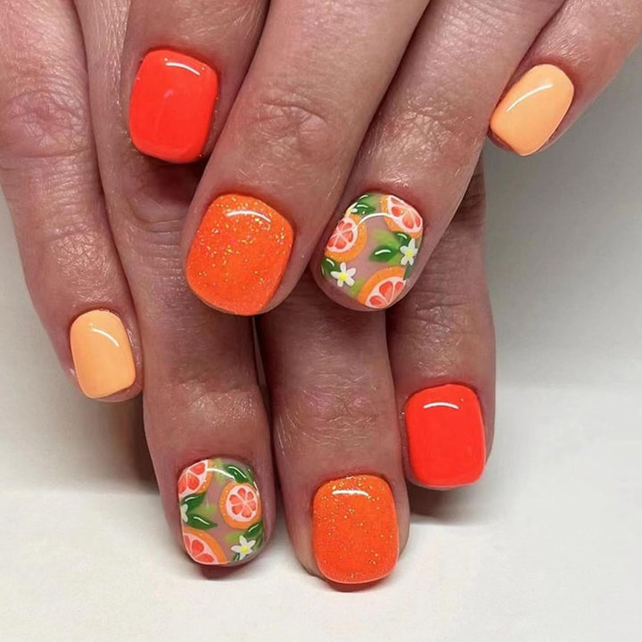 French Tip Press on Nails Short Square Fake Nails with Leopard Print French Bow Designs Nude Glue on Nails Press Ons Glossy False Nails Reusable Cute Stick on Nails for Women 24 Pcs