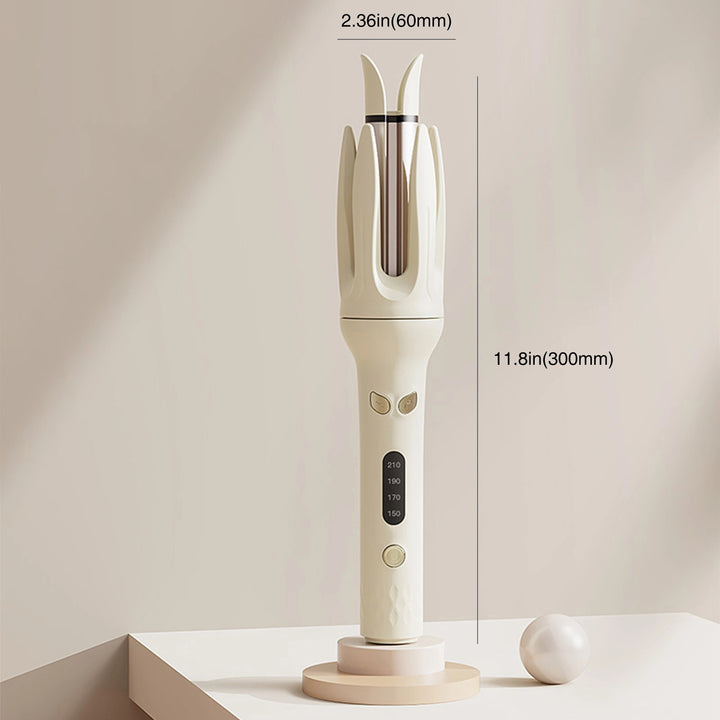 28mm Large Barrel Genai Automatic Hair Curler - 4 Temperature Modes, Advanced Negative Ion Generator, Intelligent Timer & Sensor, Auto Shut-Off for Enhanced Safety and Easy Styling Experience - Total Trends Fusion