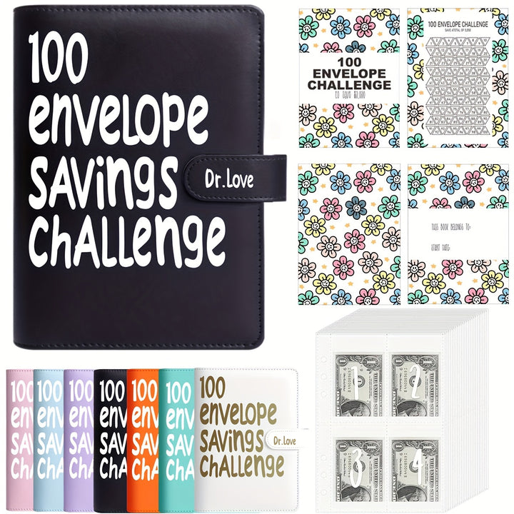 Dr.Love [Upgraded version]100 Envelope Saving Challenge Binder, Budget Binder, Money Saving Challenge Book, Saving Challenge Notebook, Money Organizer, Budget Planner Book for Budgeting. - Total Trends Fusion