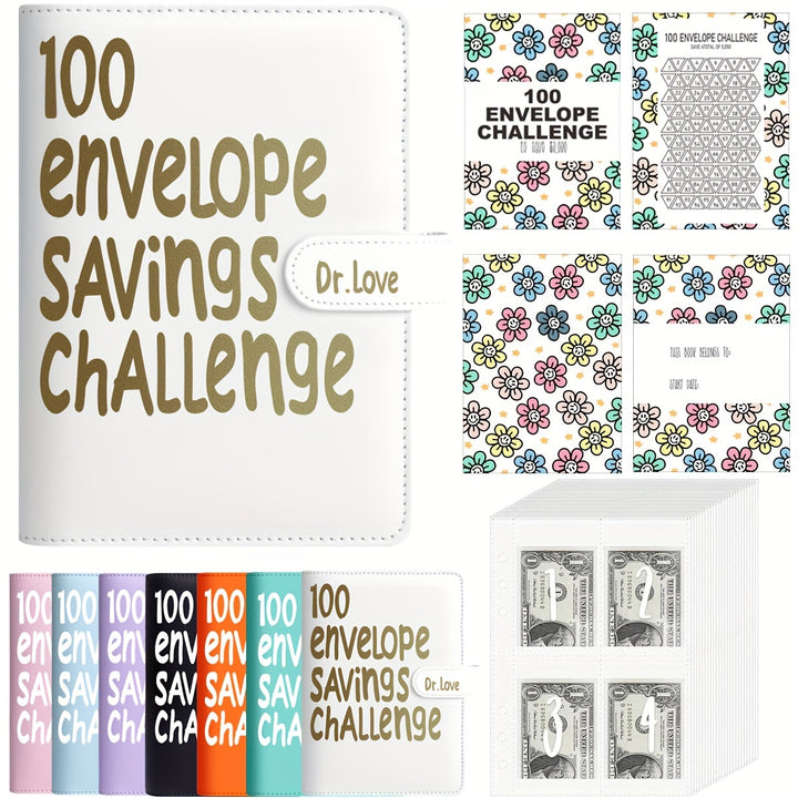 Dr.Love [Upgraded version]100 Envelope Saving Challenge Binder, Budget Binder, Money Saving Challenge Book, Saving Challenge Notebook, Money Organizer, Budget Planner Book for Budgeting. - Total Trends Fusion