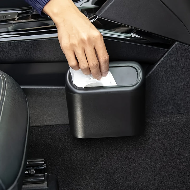 3pcs/set -1pc Trash Can + 2 Rolls Of Garbage Bags, Car Side Door Hanging Storage Box, Mini Creative Car Trash Can - Total Trends Fusion