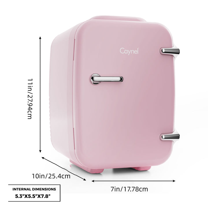 1pc, CAYNEL Mini Fridge Portable Thermoelectric 4 Liter Cooler And Warmer For Skincare, Beauty Fridge For Foods, Medications, Cosmetics, Breast Milk, Medications Home And Travel - Total Trends Fusion