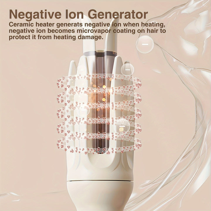 28mm Large Barrel Genai Automatic Hair Curler - 4 Temperature Modes, Advanced Negative Ion Generator, Intelligent Timer & Sensor, Auto Shut-Off for Enhanced Safety and Easy Styling Experience - Total Trends Fusion