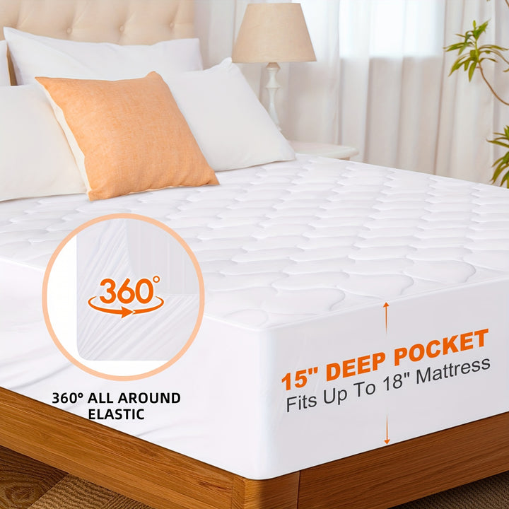 Heated Mattress Pad Queen Size - Dual Controller Electric Mattress Pad, Fast Heating Bed Warmer With Deep Pocket, 9 Heat Settings & 9 Hour Timer Auto Shut Off - Total Trends Fusion