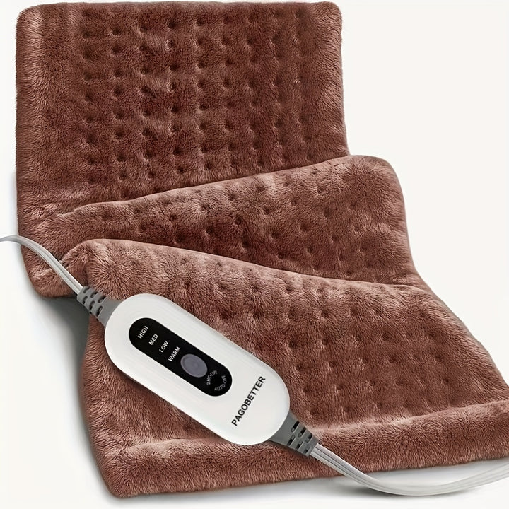 King Size Heating Pad For Back - 4 Heat Levels Up To 150°F & 2-Hour Auto-Off, 12x24 Inch, Soft Flannel, Machine Washable, Heat Pad For Neck & Shoulder, Knee, Leg, Electric Heating Pad - Gift For Men, Mom & Dad - Total Trends Fusion