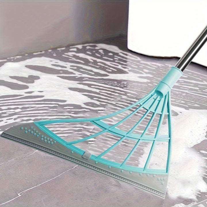 Magic Silicone Broom, Broom Rubber Strip, Sweep Cleaning Floor Wiper, Domestic Toilet Lazy Broom, Effective Glass and Fine Dust Sweeper, Perfect for Hard Floor Cleaning, Durable Plastic Handle, Home cleaning product - Total Trends Fusion