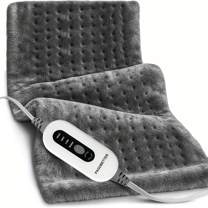 King Size Heating Pad For Back - 4 Heat Levels Up To 150°F & 2-Hour Auto-Off, 12x24 Inch, Soft Flannel, Machine Washable, Heat Pad For Neck & Shoulder, Knee, Leg, Electric Heating Pad - Gift For Men, Mom & Dad - Total Trends Fusion