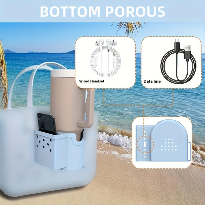 MEZHOBBY Cup Holder Bag Accessories, With Silicone Cup Holder, Phone Holder, Sunglasses Holder And Silicone Straw Stopper - Total Trends Fusion