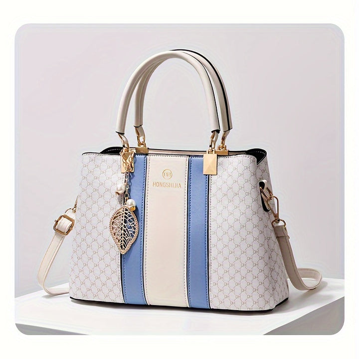 Fashionable texture and versatile large capacity printed letter handbag