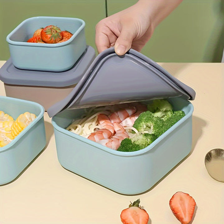3pcs Silicone Food Storage Set - Microwave & Freezer Safe, Perfect for Lunch Boxes, Baking, and Outdoor Camping - Total Trends Fusion