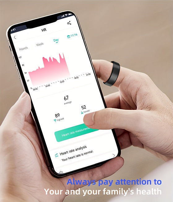 Smart Ring Fitness Tracker, Steps, Distance, Calories, Sleep Tracking, Exercise Monitoring, Compatible with iPhone Android, IP68 Waterproof, Smart Jewelry, Accessories, Gift for Women Men