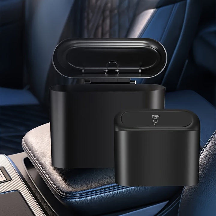 3pcs/set -1pc Trash Can + 2 Rolls Of Garbage Bags, Car Side Door Hanging Storage Box, Mini Creative Car Trash Can - Total Trends Fusion