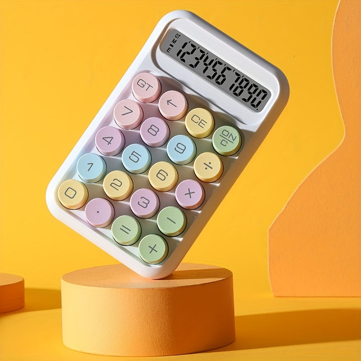 Dopamine-colored Round Mechanical Keyboard Desktop Calculator High Appearance Level Financial Dedicated Computer - Total Trends Fusion