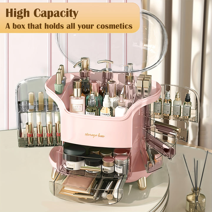 Makeup Storage Organiser with Clear Lid, Skincare Organiser Drawers Beauty Holder Cosmetic Organisers for Bathroom, DressingTable Organiser Dustproof Waterproof - Total Trends Fusion