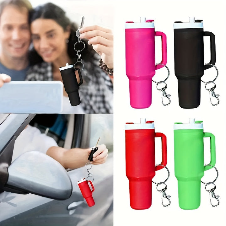 Mini Water Bottle Keychain - Street Style, Plastic Material, Suitable for Men And Women - Total Trends Fusion