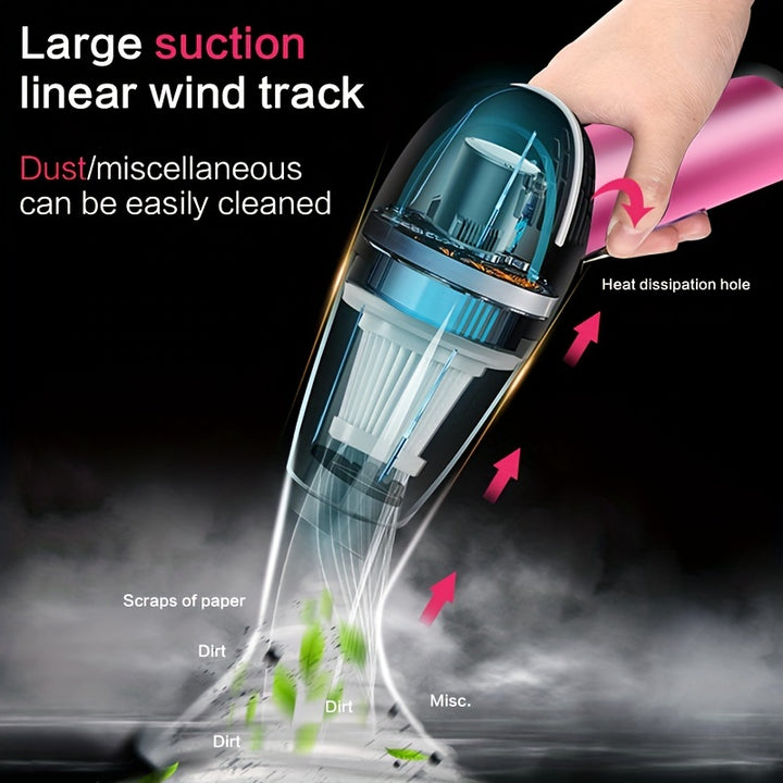 Car Vacuum Cleaner Strong Suction Super Power Dry And Wet Cleaning Cat Hair Pet Hair Multifunctional Portable Mini Handheld - Total Trends Fusion