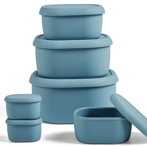 6Pcs/Set Nesting Silicone Food Storage Containers With Lids, BPA Free Reusable Meal Prep Silicone Containers Airtight, Freezer Dishwasher Safe (33.8oz, 20oz, 10oz, 6.7oz, 1.3oz) - Total Trends Fusion