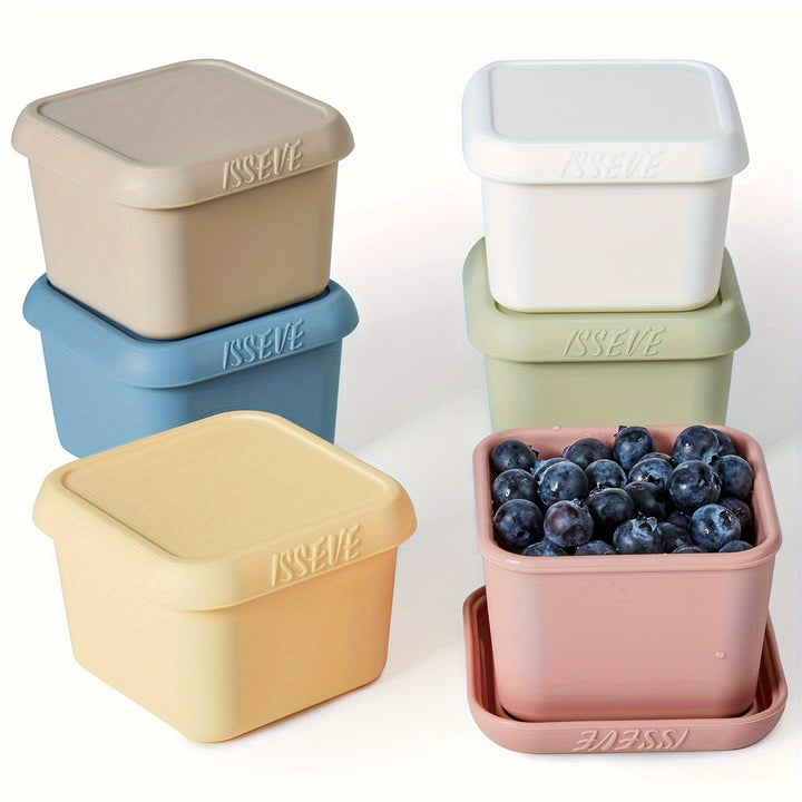 6oz Silicone Snack Containers For Kids Toddlers, Reusable Small Containers With Lids, Leak Proof Silicone Food Storage Containers, Stackable Toddler Lunch Box For Daycare, School, Travel - Total Trends Fusion