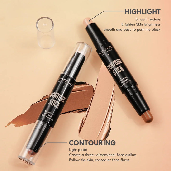 "Double Head Highlight & Contour Stick | Waterproof Concealer Pen"