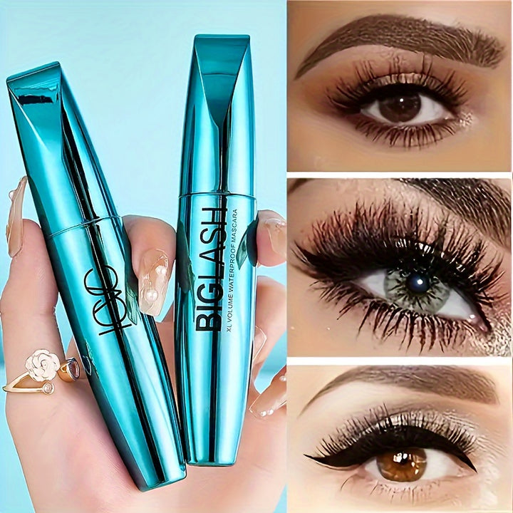 Buy 2 Get 1 Free, total of 3 Pcs Dramatic Volume Mascara - Long-Lasting, Waterproof, Smudge-Proof Mascara for Extreme Curl, Length, and Drama - Up to 24 Hours of Wear, Deep, Rich Extreme Black Color - Total Trends Fusion