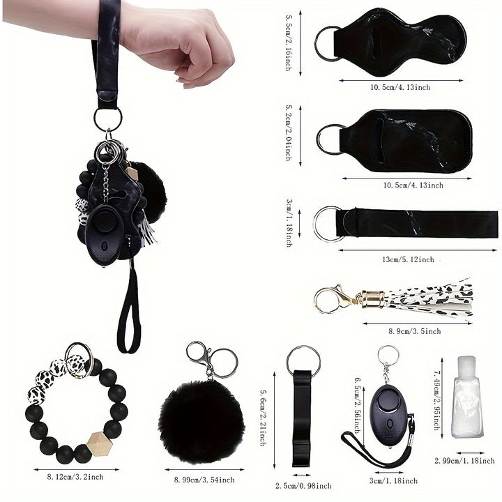 Keychains For Women Keychain Kit Bracelet Wristlet Keyring For Women Key Chains Key Ring With Personal Alarm - Total Trends Fusion