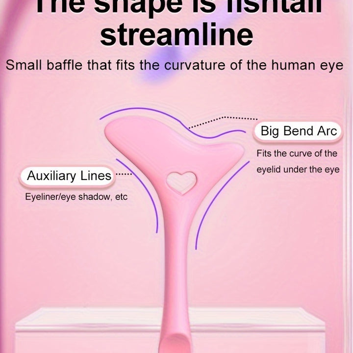 Reusable Silicone Eyeliner Assisted Mascara Shield Multi-purpose Eye Makeup Tool For Beginners Eyeliner, Eyelash, Eyeshadow, Lipstick Application Guide Tool, Easy To Use