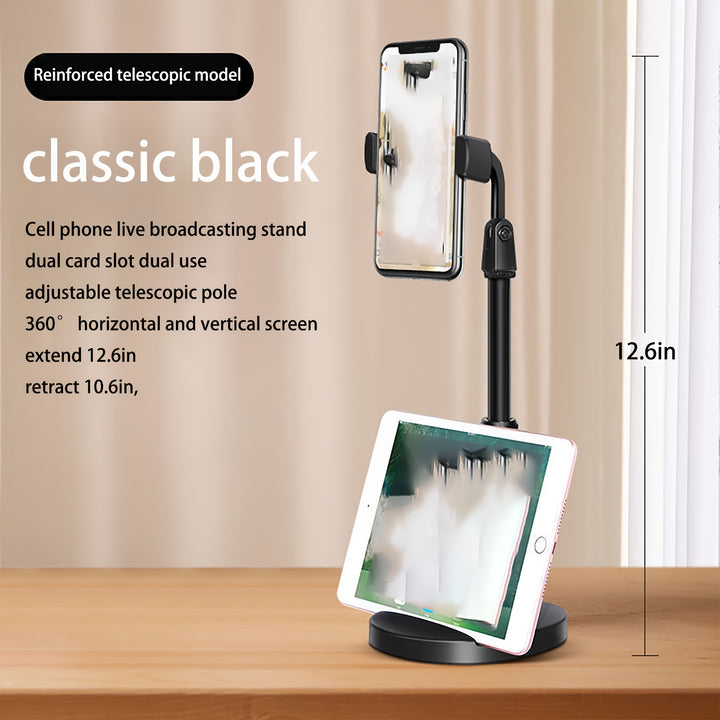 Multi-functional Desktop Stand Slot Cell Phone Holder Strong Load-bearing Capacity Telescopic Height 360° Rotation - Total Trends Fusion