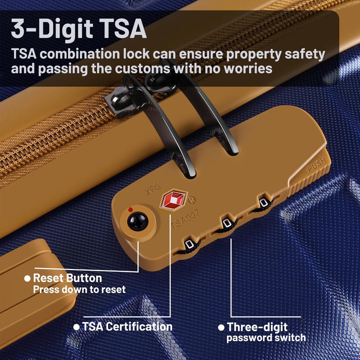 Expandable Suitcase Set Luggage Sets, 20 inch Carry On Luggage - Travel Duffel Bag with TSA Lock and Double Spinner Wheels
