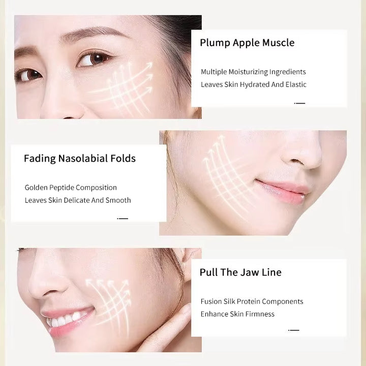 Soluble Face Lifting Threads Collagen Facial Essence Protein Peptide Gold Silk Wire Face Serum for Anti-Aging Firming Skin