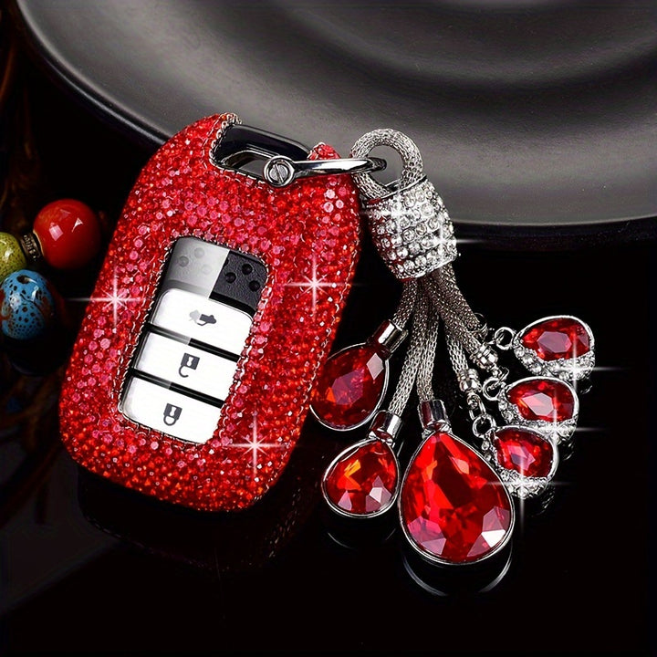 Fashion Women's Sparkling Rhinestone for Honda Car Key fob Cover Fit Vezel City Civic Jazz CRV BRV HRV Shuttle Vezel Pilot Accord Accessories - Total Trends Fusion