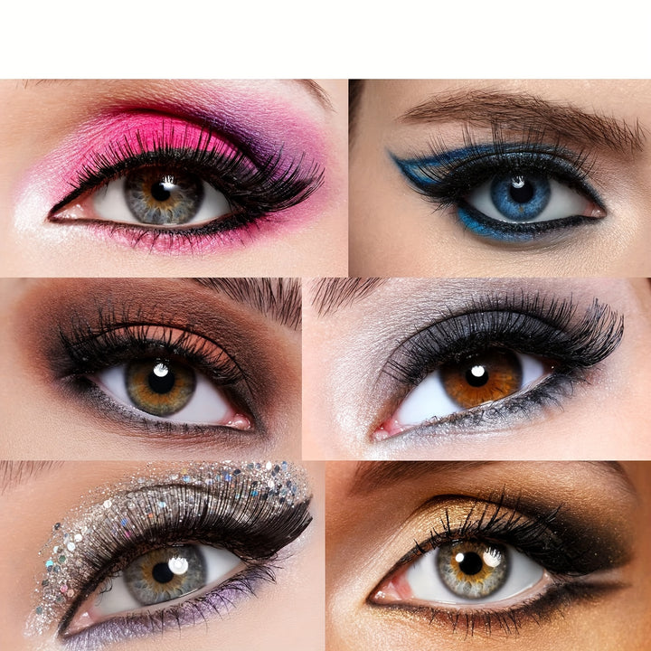 8 Pairs Reusable Dual Magnetic Eyelashes Kit, No Glue 3D False Eyelashes with Applicator, Waterproof, Easy to Wear, Natural Looking - Total Trends Fusion